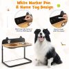 Dog Bowl Stand with 2 Stainless Steel Food Water Bowls