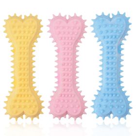 2pcs New dog grinding teeth biting toys Creamy scented with prickly flat bones Large and small dog teeth grinding toys; dog's gifts (colour: 2pcs, size: Yellow)