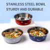 Dog Bowl Cat Bowl For Food And Water, Stainless Steel Pet Feeding Bowl, Durable Non-Skid Insulated Heavy Duty With Rubber Bottom For Medium Large Dogs